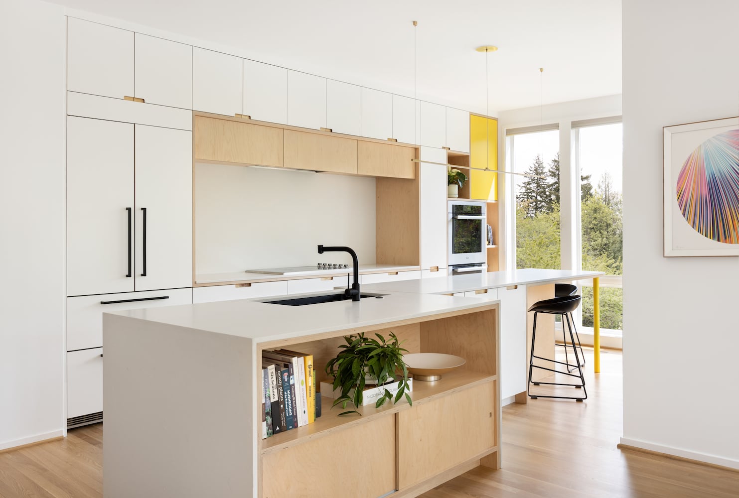 Portland modern kitchen remodel by interior designer Stephanie Dyer with island
