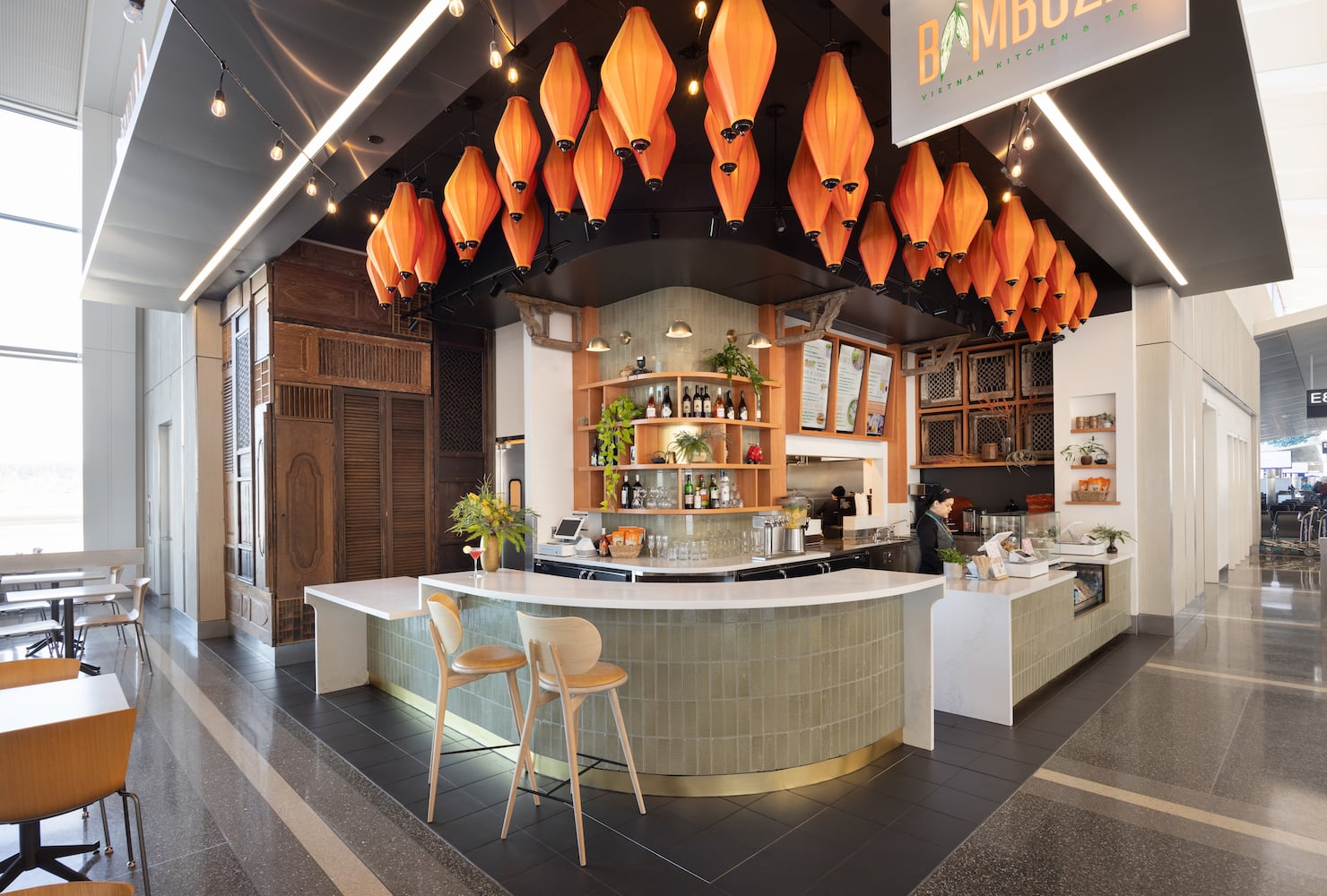 Bambuza PDX, a restaurant (commercial hospitality construction) project in Portland Airport