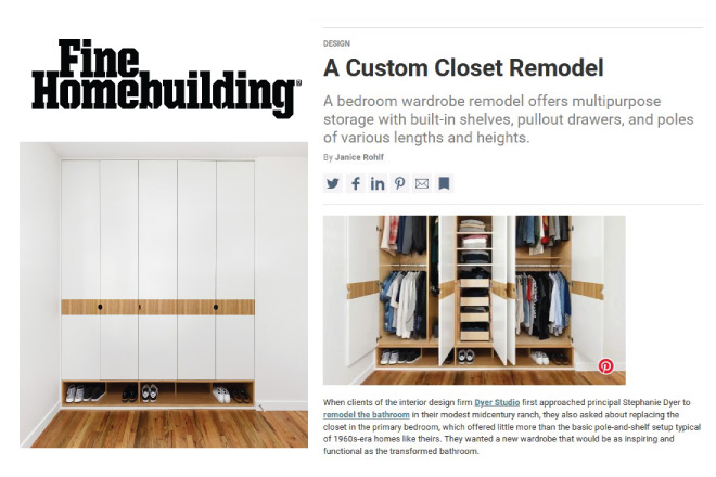 Fine Homebuilding: A Custom Closet Remodel - Feb. 2022